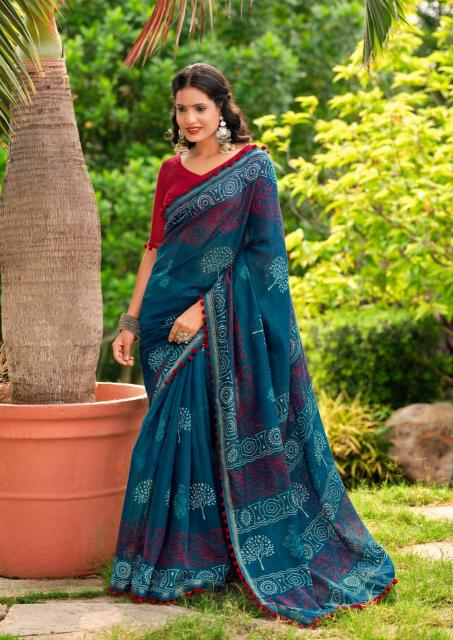 Shorya pum pum cotton printed surat saree market