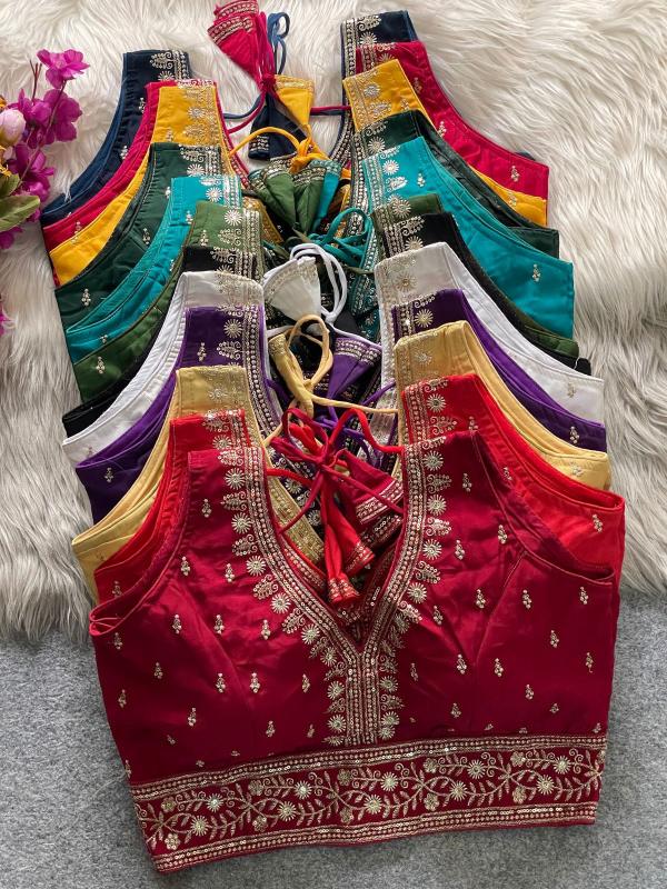Shorya roman silk bridal desgine blouse wholesale market in india