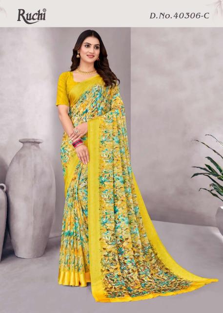 Shorya ruchi cherry vol.48 chiffon surat sarees wholesale market online shopping