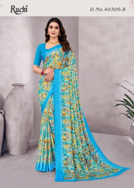 Shorya ruchi cherry vol.48 chiffon surat sarees wholesale market online shopping