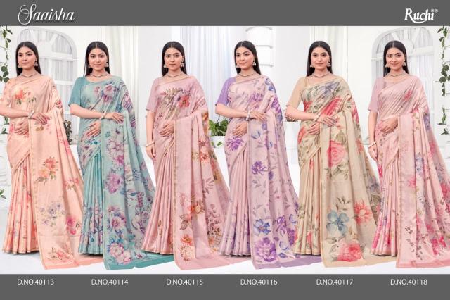 Shorya ruchi saisha 2 digital print tussar silk surat saree online shopping with price