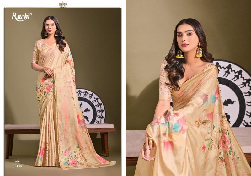 Shorya ruchi saisha digital print tussar silk surat saree online shopping