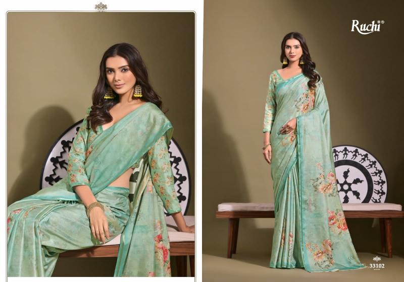 Shorya ruchi saisha digital print tussar silk surat saree online shopping