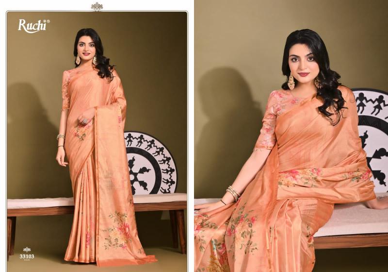 Shorya ruchi saisha digital print tussar silk surat saree online shopping