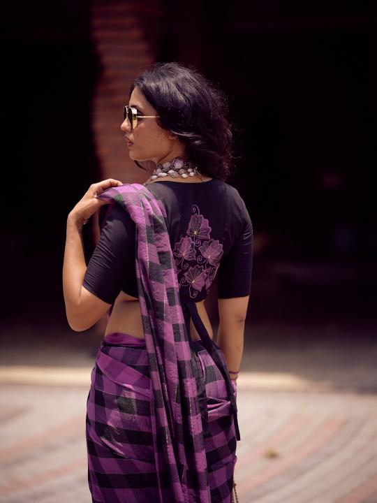 Shorya unique back work blouse surat sarees wholesale online shopping