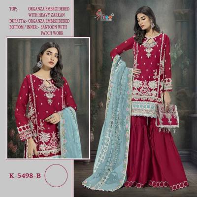 Shree K 5498 Organza Wholesale salwar kameez market