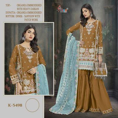 Shree K 5498 Organza Wholesale salwar kameez market