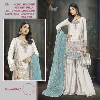 Shree K 5498 Organza Wholesale salwar kameez market