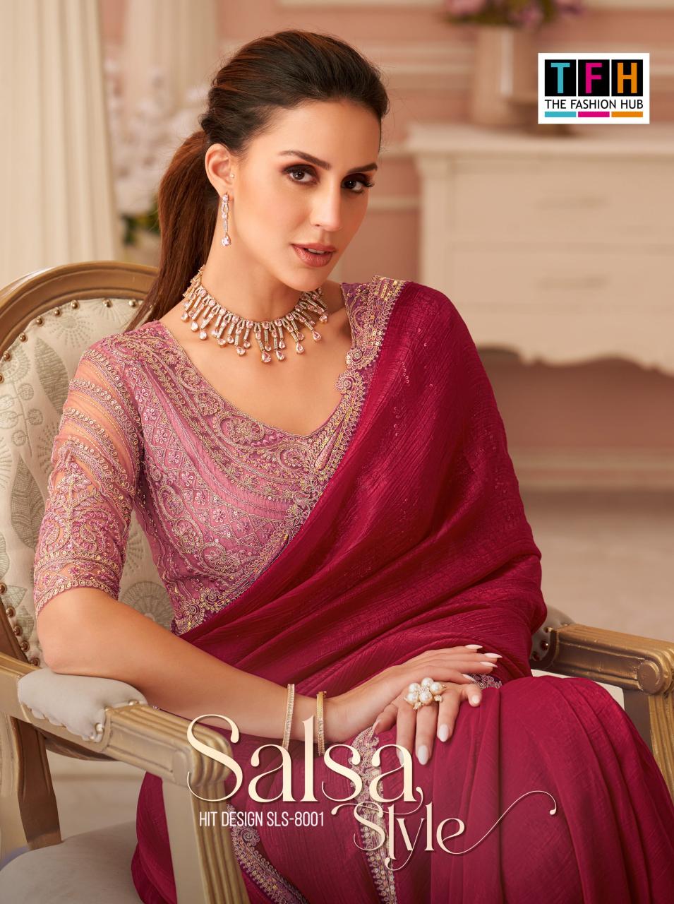 TFH salsa style georgette online saree shopping in surat