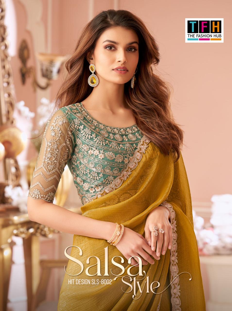 TFH salsa style georgette online saree shopping in surat