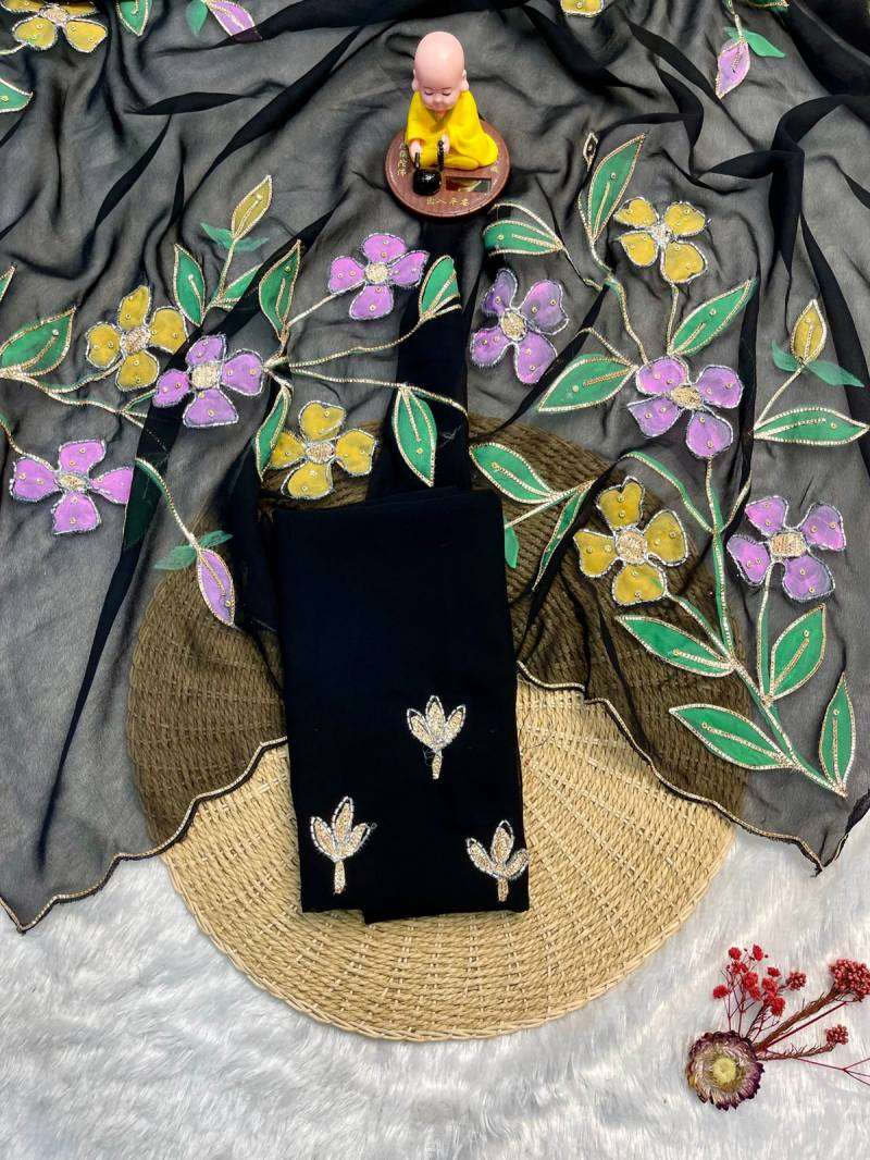 Vt 753 T Georgette Flower Printed Surat saree wholesale price list