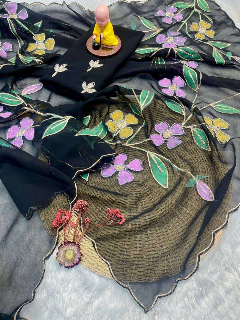 Vt 753 T Georgette Flower Printed Surat saree wholesale price list