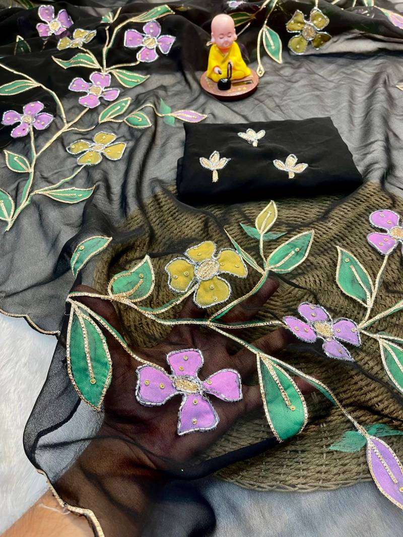 Vt 753 T Georgette Flower Printed Surat saree wholesale price list