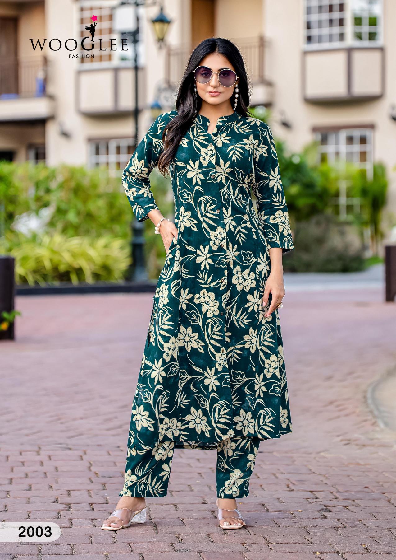 Wooglee sankalp rayon print cotton cord set for women wholesale