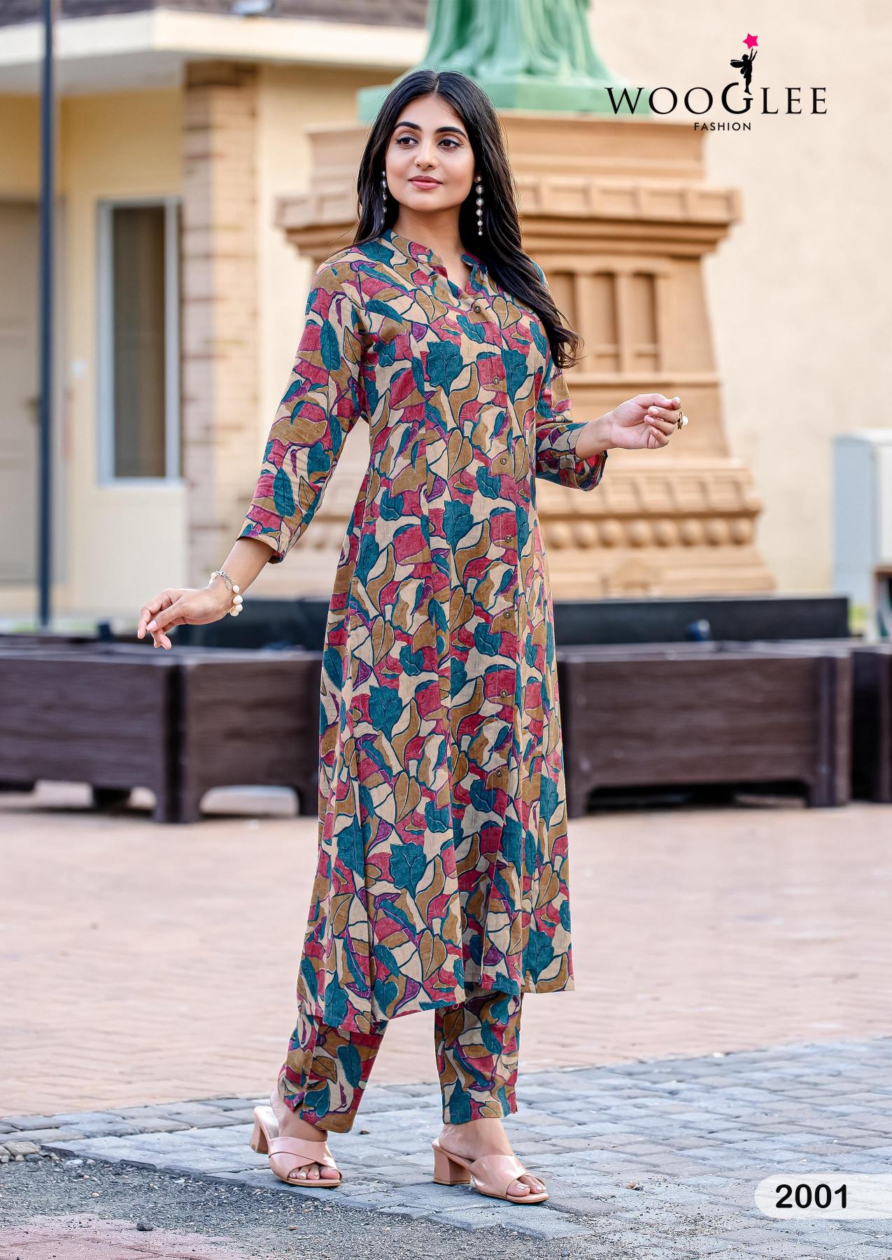 Wooglee sankalp rayon print cotton cord set for women wholesale