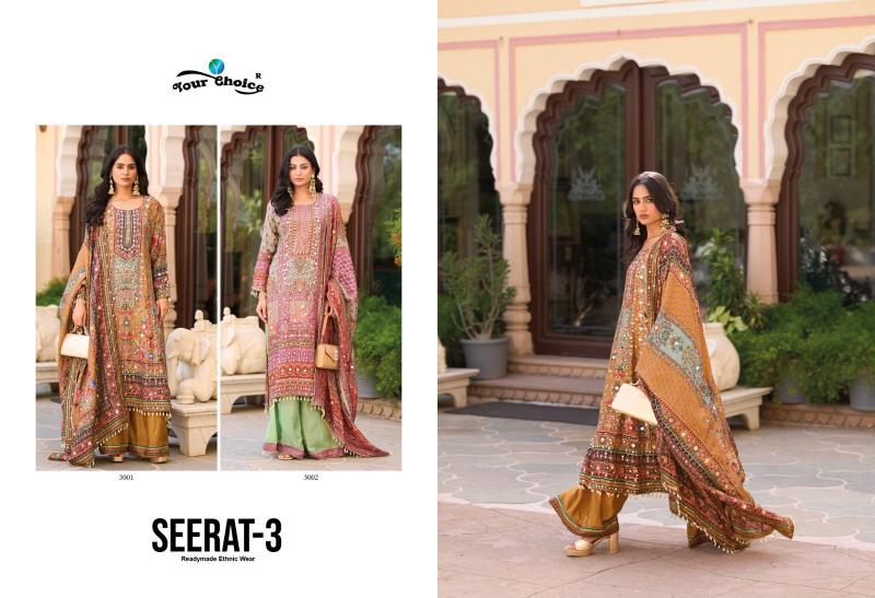 Your choice seerat 3 heavy chinon wholesale latest salwar kameez designs catalogue