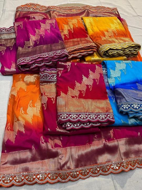 Akshara khadi georgette silk designer surat saree market