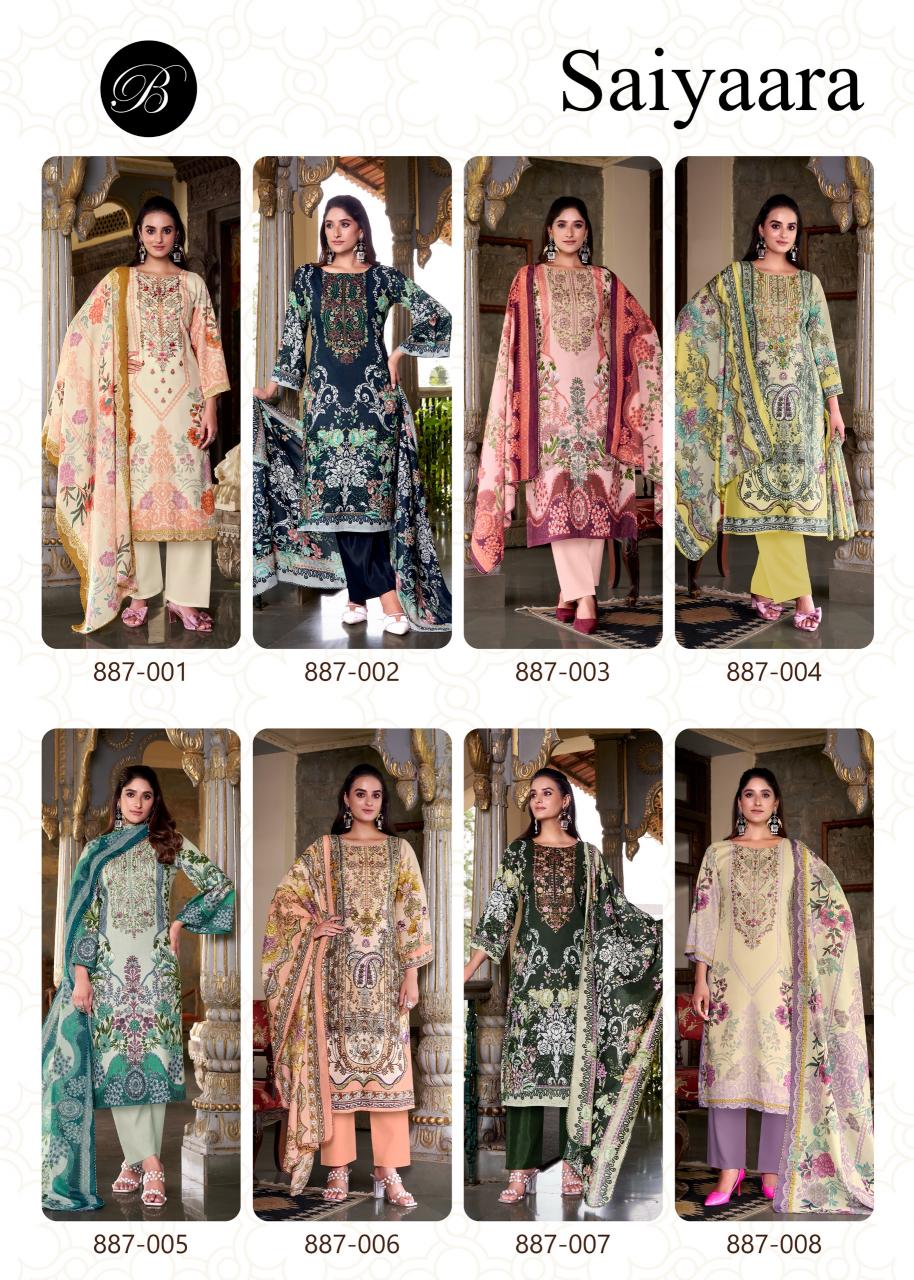 Belliza saiyaara digital print wholesale dress material catalogue