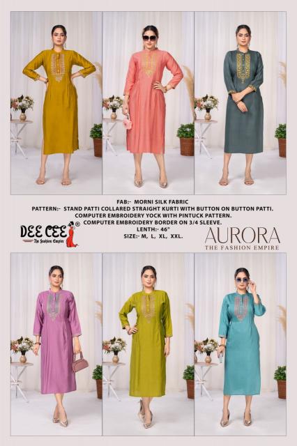 Deecee aurora morni silk surat kurti market wholesale price list 