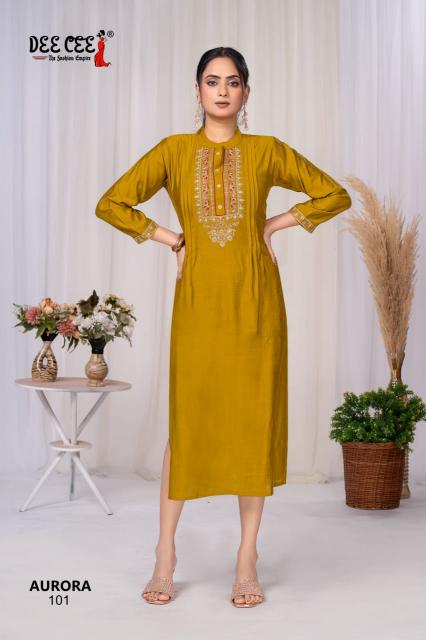 Deecee aurora morni silk surat kurti market wholesale price list 