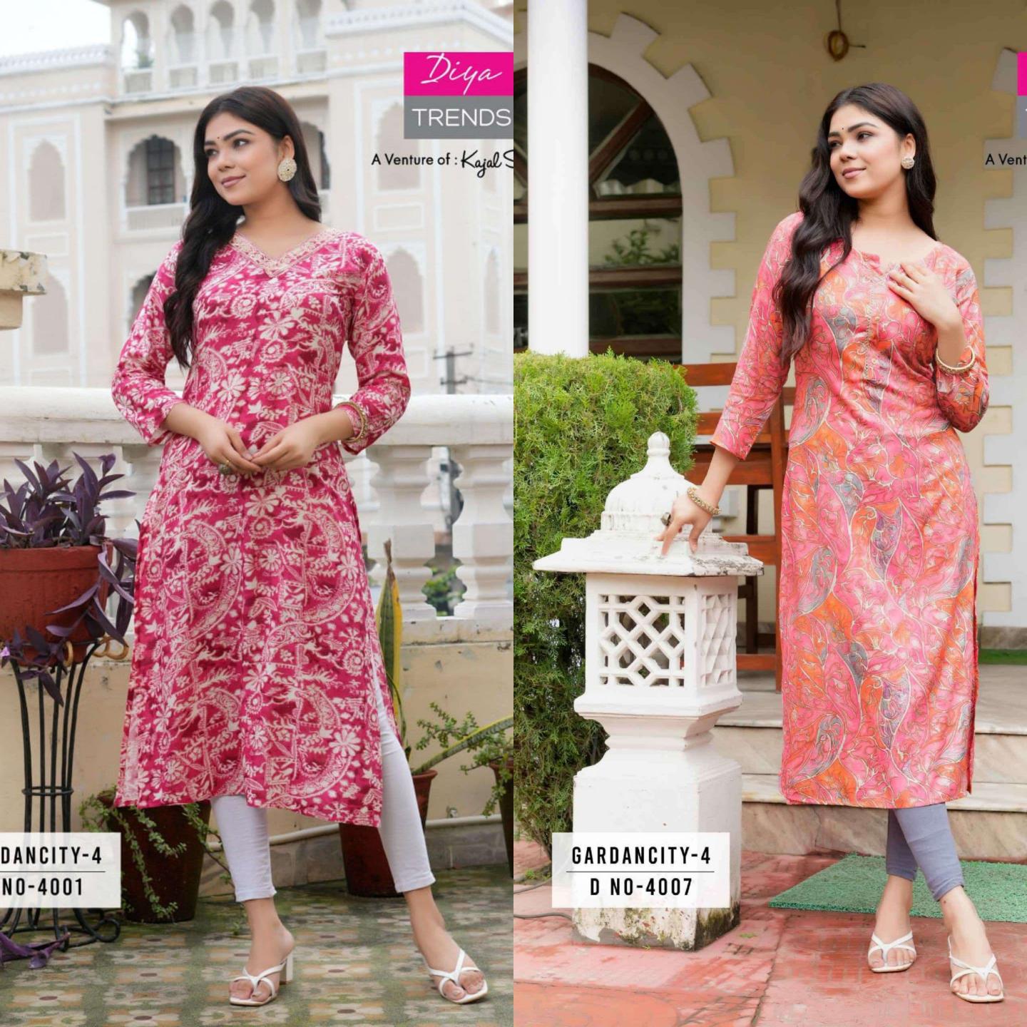 Diya trends big size straight surat kurti wholesale market