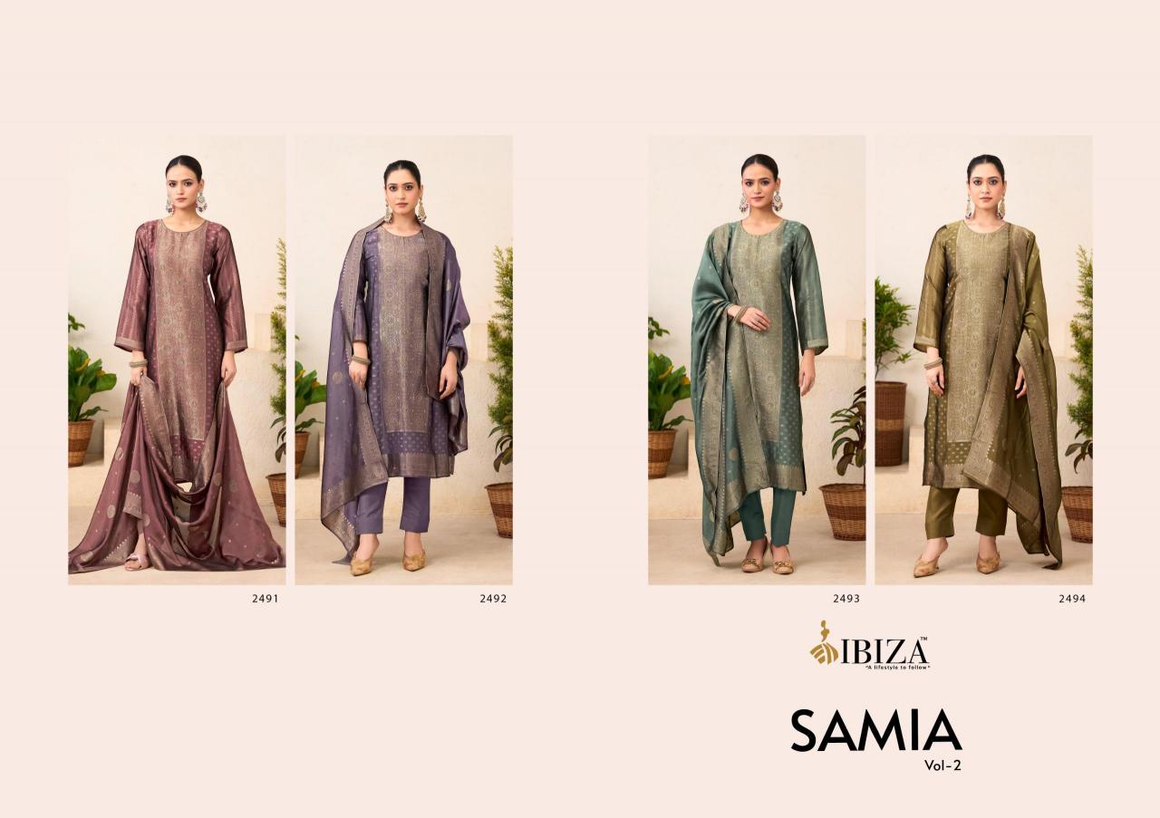 Ibiza samia 2 banglory silk wholesale dress material market in tirupur