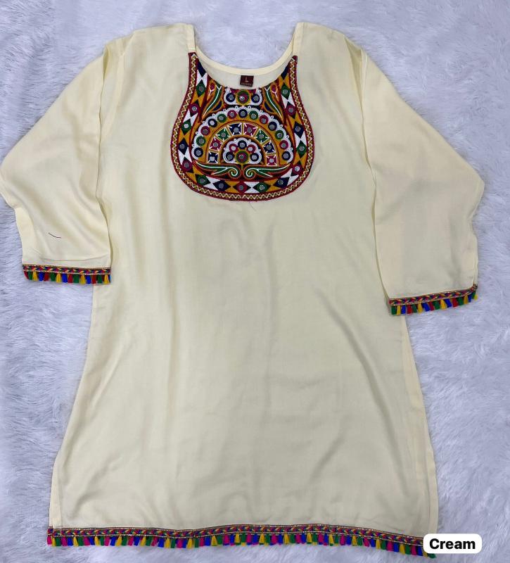 Inli Ai Navratri 2.0 rayon short top branded kurtis wholesale in surat