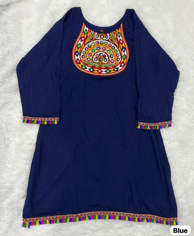 Inli Ai Navratri 2.0 rayon short top branded kurtis wholesale in surat