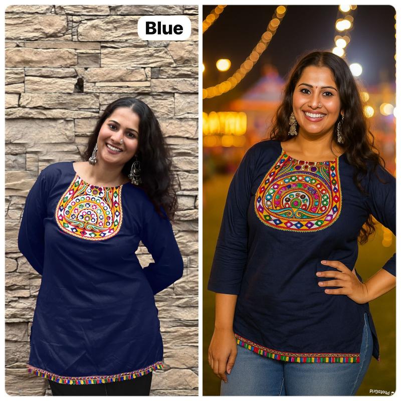 Inli Ai Navratri 2.0 rayon short top branded kurtis wholesale in surat