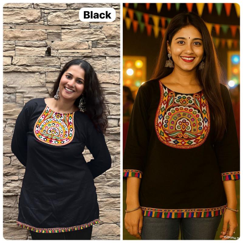 Inli Ai Navratri 2.0 rayon short top branded kurtis wholesale in surat