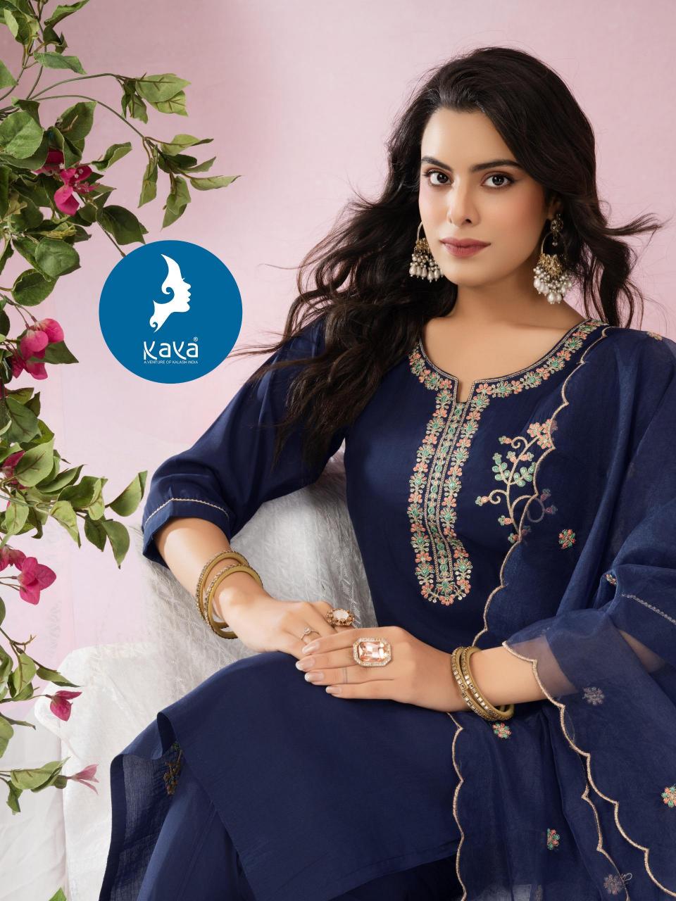 Kaya zubani roman silk 3 pcs kurti for women wholesale market