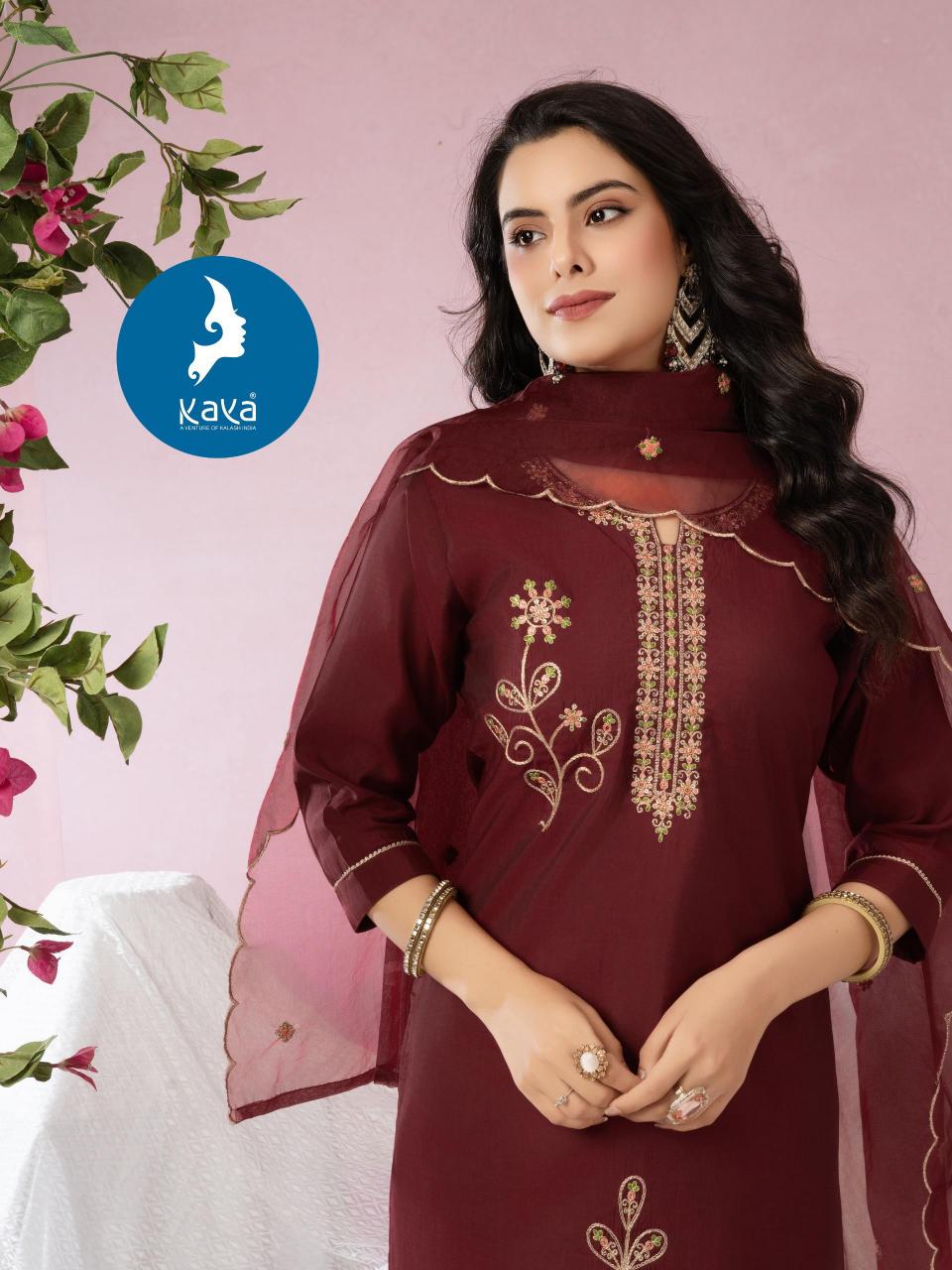 Kaya zubani roman silk 3 pcs kurti for women wholesale market