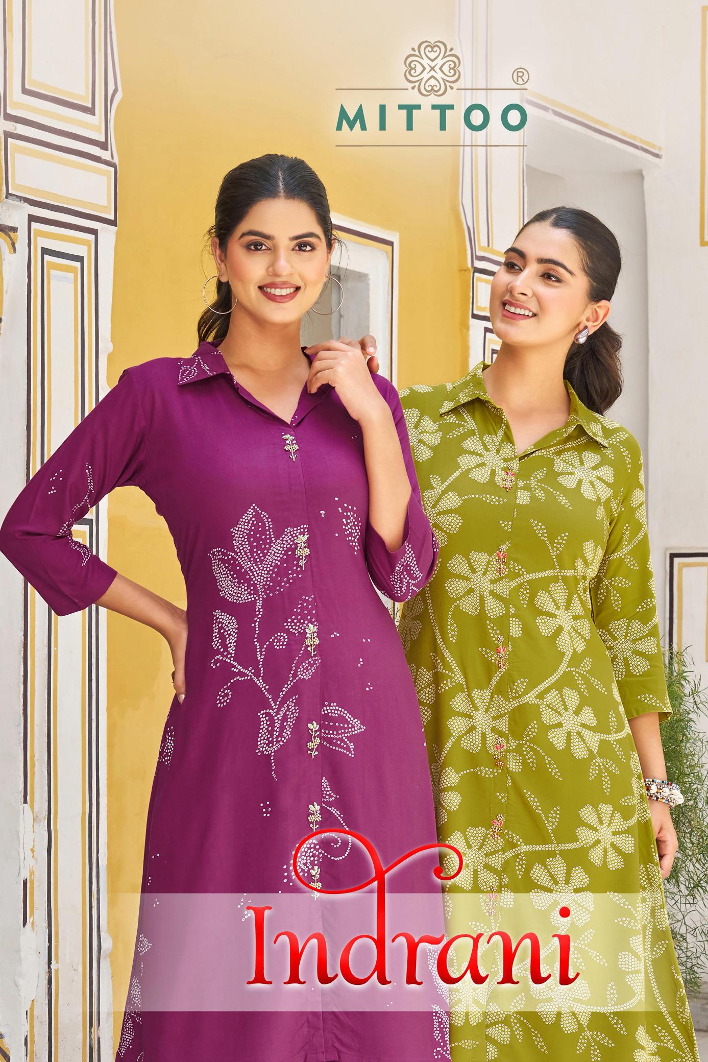 Mittoo indrani rayon print coord set ladies clothes wholesale market in surat 