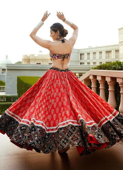 Multi Color Butter Silk Digital Print Work Festival Wear 852 Printed lehenga choli wholesale