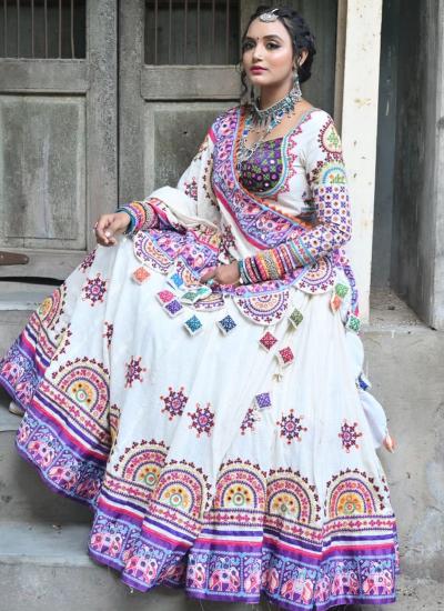 Multi Color Butter Silk Digital Print Work Navratri Wear 868 Designer lehengha cholis in Surat