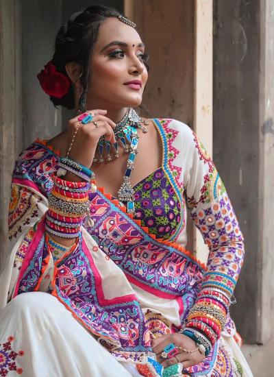 Multi Color Butter Silk Digital Print Work Navratri Wear 868 Designer lehengha cholis in Surat