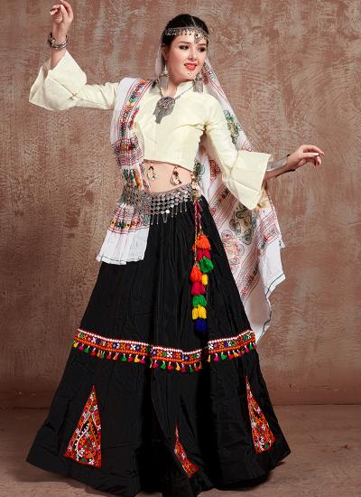 Multi Color Cotton Blend Embroidery Work Navratri Wear 894 Premium quality lehenga choli in bulk
