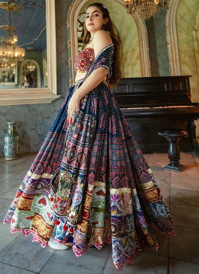 Multi Color Muslin Cotton Digital Print Work Festival Wear Wholesale bridal lehenga choli