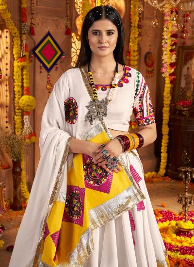 Multi Color Viscose Cotton Embroidery Work Navratri 611 High-quality lehengha choli wholesalers