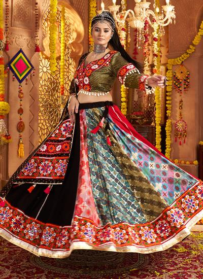 Multi Color Viscose Rayon Thread Embroidery Work 347 Budget-friendly lehenga choli suppliers in Delhi