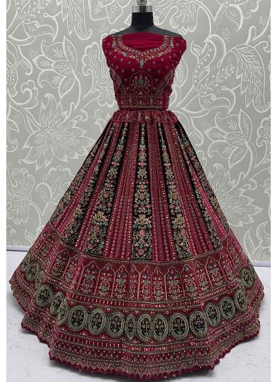 Pink Net Sequin Work Wedding Wear 701 Lehengha choli wholesale market in India