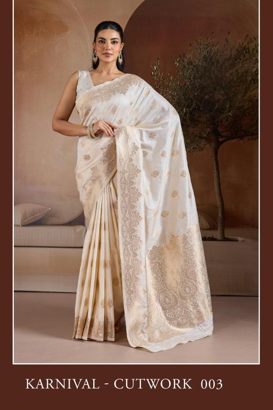 Rajtex karnaal cutwork silk wholesale saree market india