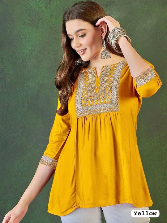 Shorya adaa 2.0 embroidery work short top clothing dealers in india