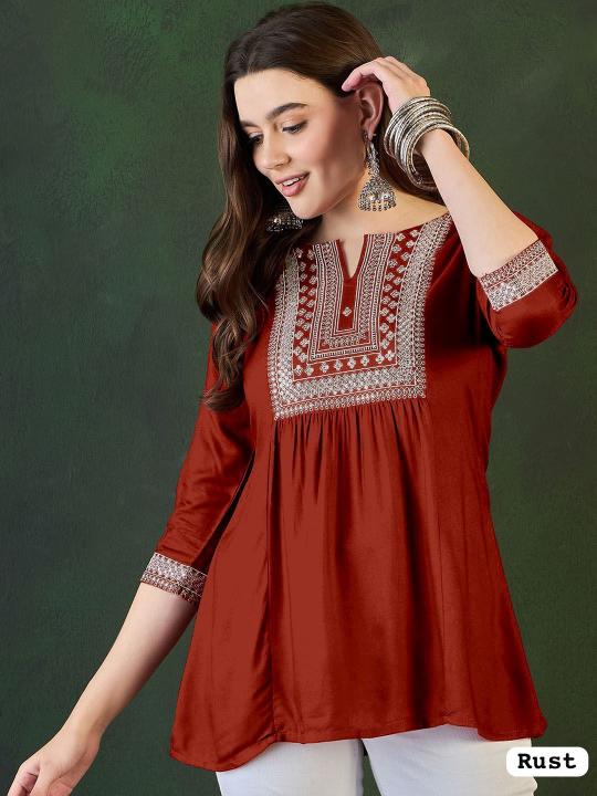 Shorya adaa 2.0 embroidery work short top clothing dealers in india