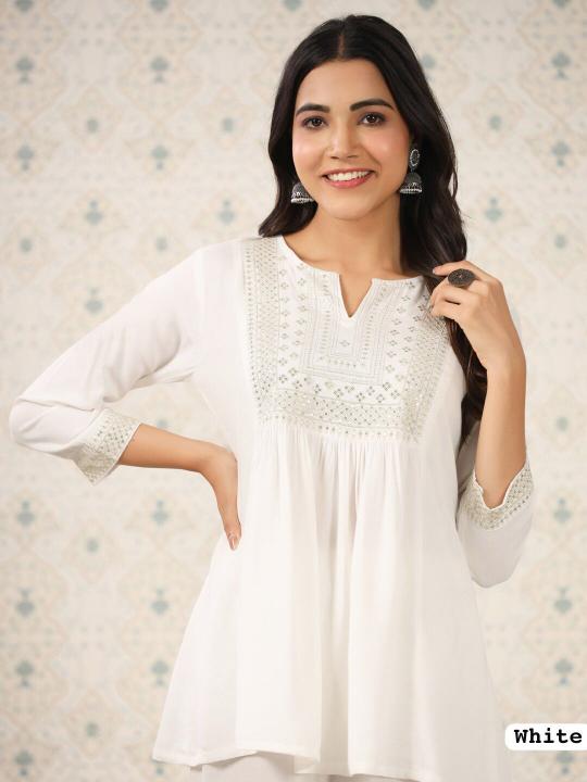 Shorya adaa 2.0 embroidery work short top clothing dealers in india