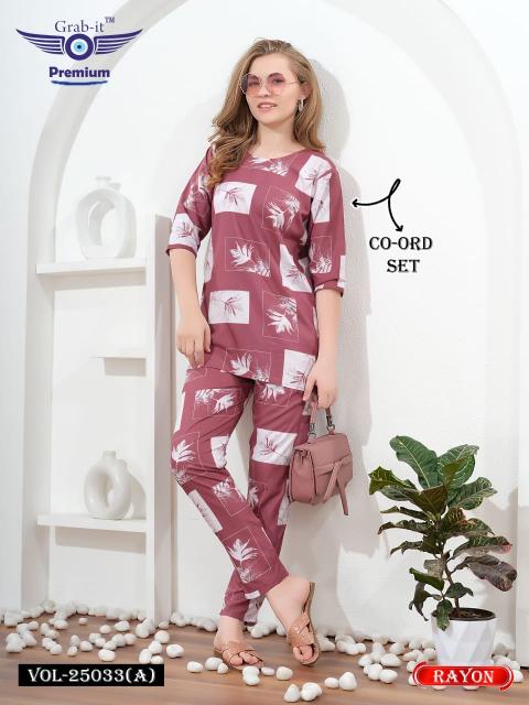Shorya BY rayon imported cord set wholesale