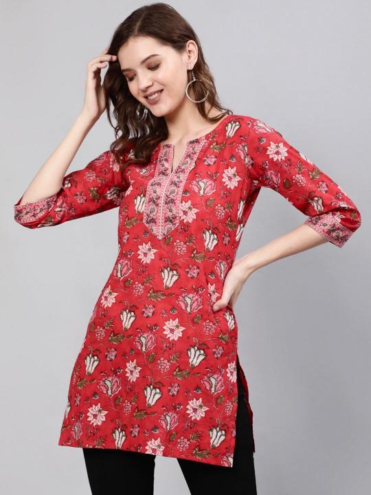 Shorya cotton printed short top wholesale dresses for women
