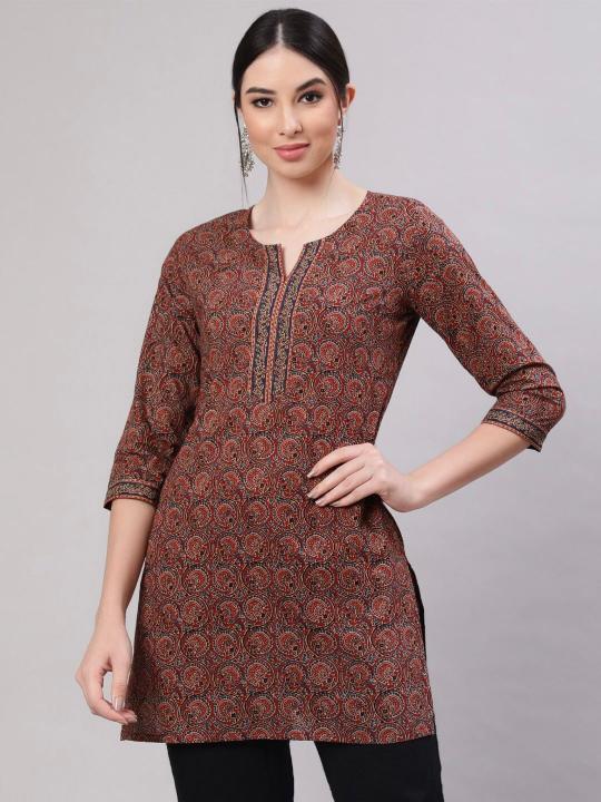 Shorya cotton printed short top wholesale dresses for women
