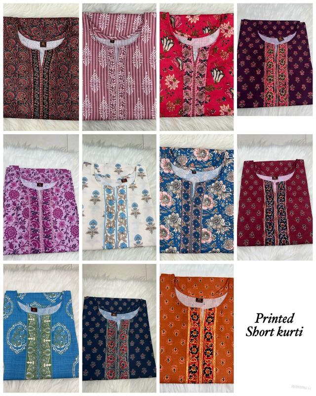 Shorya cotton printed short top wholesale dresses for women