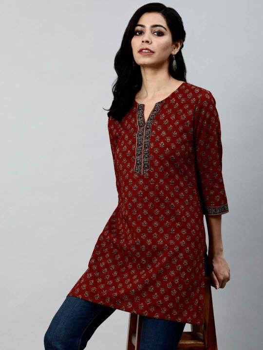 Shorya cotton printed short top wholesale dresses for women